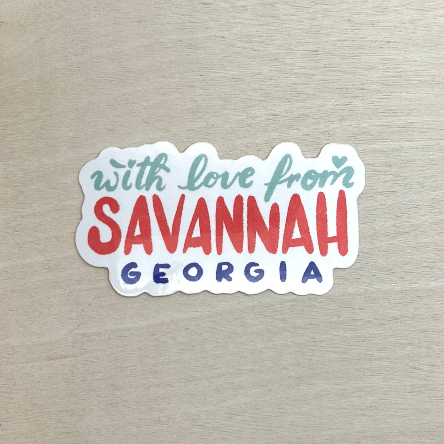 With Love from Savannah Sticker