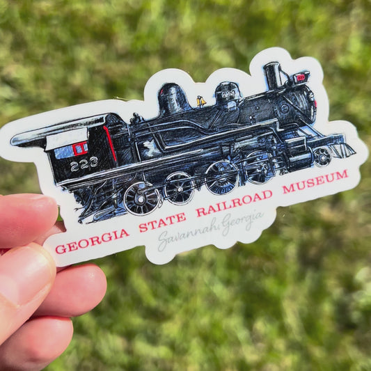 Georgia State Railroad Museum Locomotive Sticker