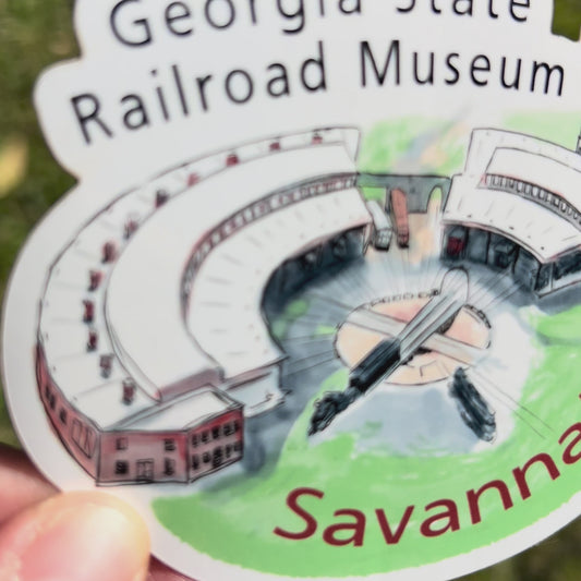 Georgia State Railroad Museum Roundhouse Sticker